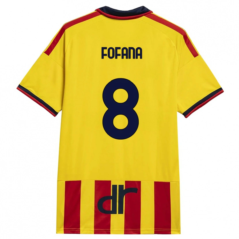 Danxen Mujer Camiseta Sadik Fofana #8 Amarillo Rojo 1ª Equipación 2026/27 La Camisa México