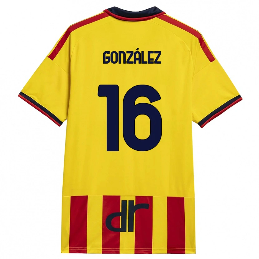 Danxen Mujer Camiseta Joan González #16 Amarillo Rojo 1ª Equipación 2026/27 La Camisa México