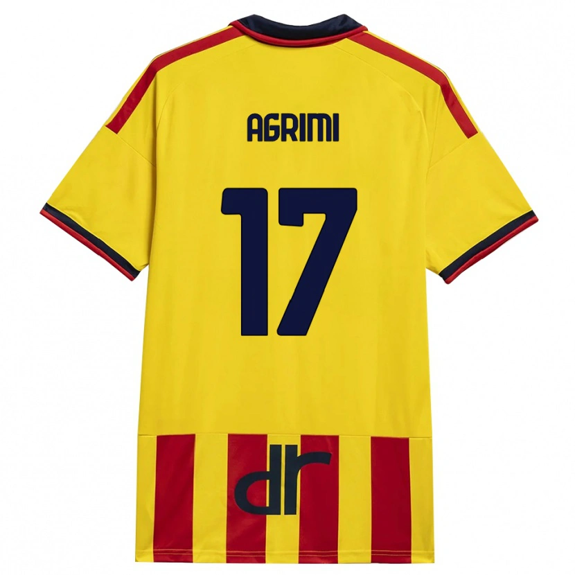 Danxen Mujer Camiseta Matteo Agrimi #17 Amarillo Rojo 1ª Equipación 2026/27 La Camisa México