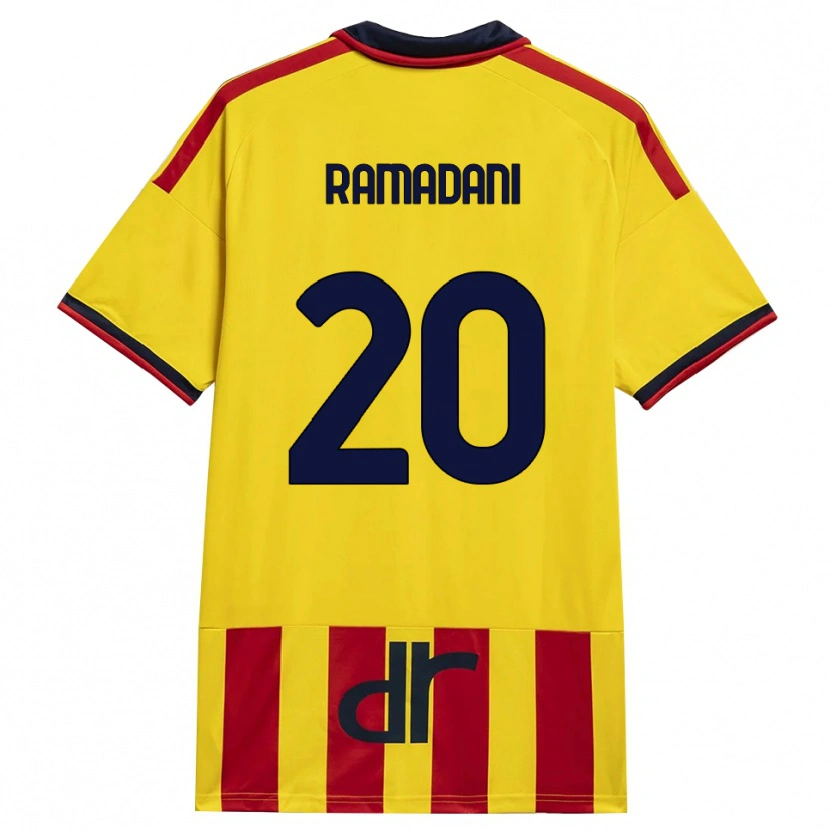 Danxen Mujer Camiseta Ylber Ramadani #20 Amarillo Rojo 1ª Equipación 2026/27 La Camisa México