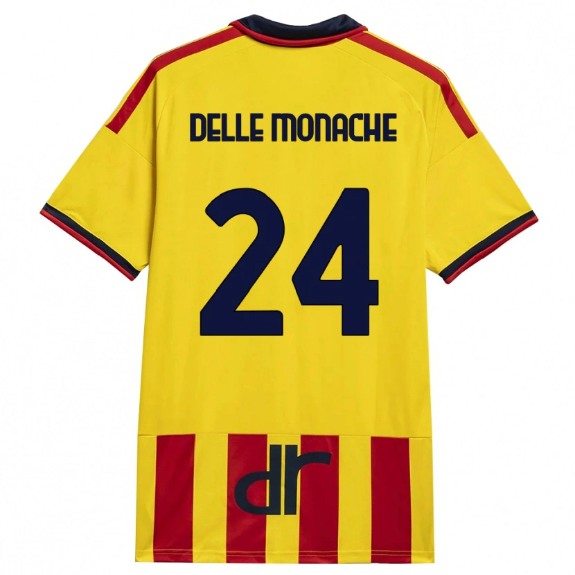 Danxen Mujer Camiseta Marco Delle Monache #24 Amarillo Rojo 1ª Equipación 2026/27 La Camisa México