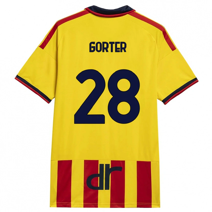 Danxen Mujer Camiseta Olaf Gorter #28 Amarillo Rojo 1ª Equipación 2026/27 La Camisa México