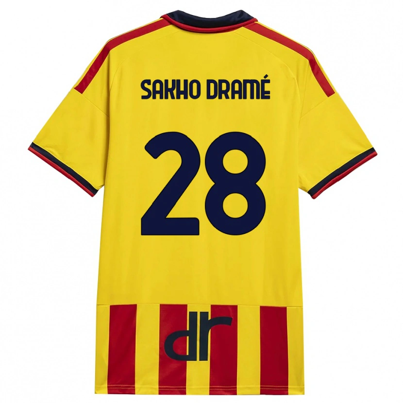 Danxen Mujer Camiseta Samba Sakho Dramé #28 Amarillo Rojo 1ª Equipación 2026/27 La Camisa México