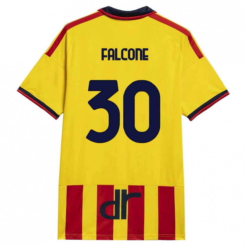 Danxen Mujer Camiseta Wladimiro Falcone #30 Amarillo Rojo 1ª Equipación 2026/27 La Camisa México