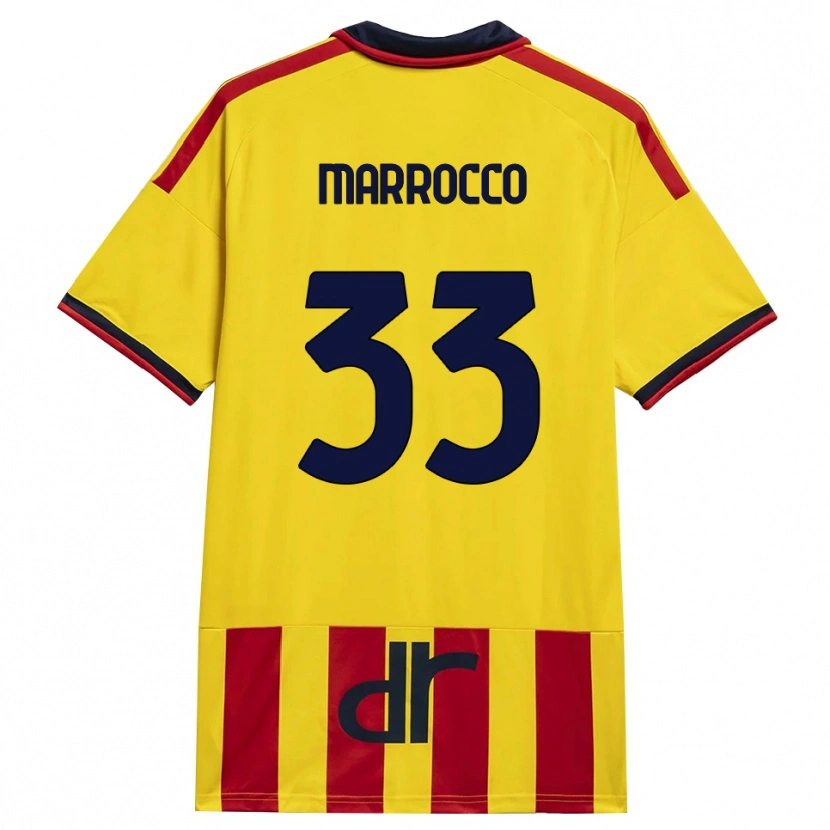 Danxen Mujer Camiseta Iacopo Marrocco #33 Amarillo Rojo 1ª Equipación 2026/27 La Camisa México
