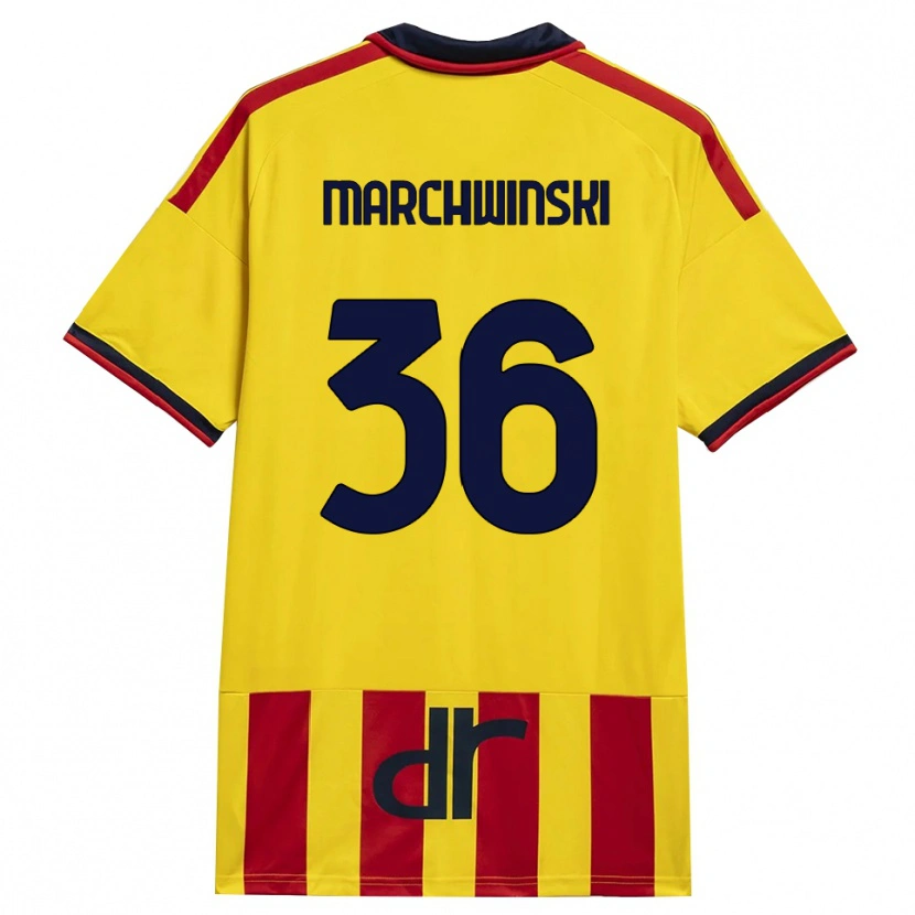Danxen Mujer Camiseta Filip Marchwinski #36 Amarillo Rojo 1ª Equipación 2026/27 La Camisa México