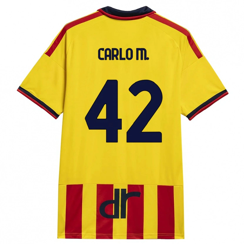 Danxen Mujer Camiseta Carlo Mariano #42 Amarillo Rojo 1ª Equipación 2026/27 La Camisa México