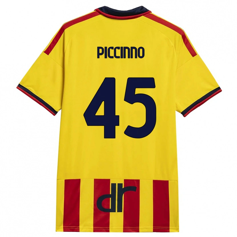 Danxen Mujer Camiseta Daniele Piccinno #45 Amarillo Rojo 1ª Equipación 2026/27 La Camisa México