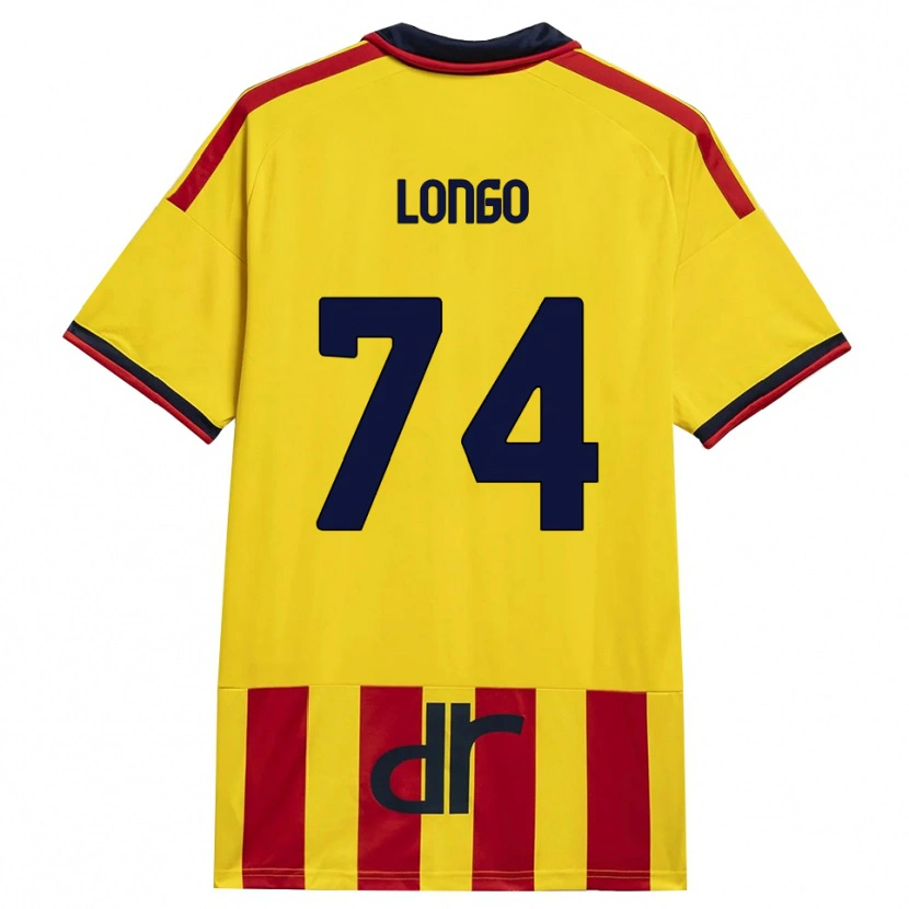 Danxen Mujer Camiseta Francesco Longo #74 Amarillo Rojo 1ª Equipación 2026/27 La Camisa México