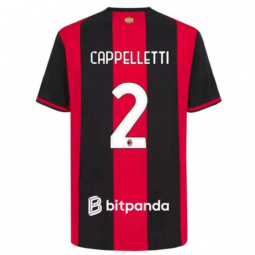 Danxen Mujer Camiseta Mattia Cappelletti #2 Rojo Negro Blanco 1ª Equipación 2026/27 La Camisa México