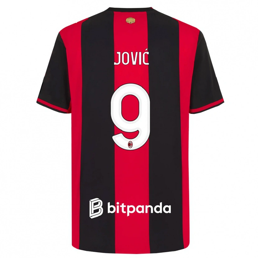 Danxen Mujer Camiseta Luka Jovic #9 Rojo Negro Blanco 1ª Equipación 2026/27 La Camisa México