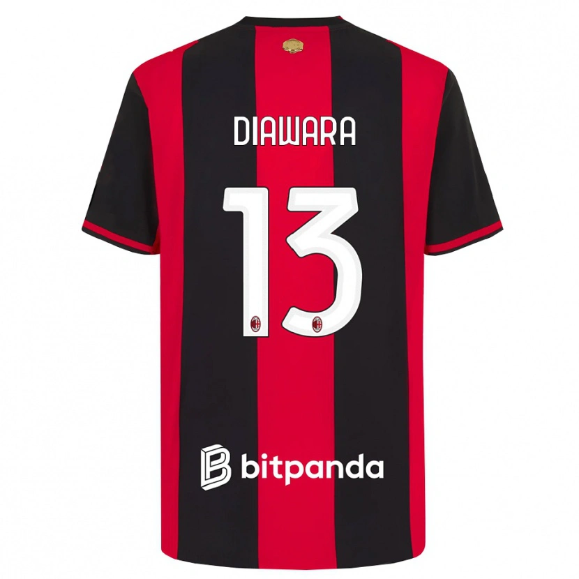 Danxen Mujer Camiseta Sankhoun Diawara #13 Rojo Negro Blanco 1ª Equipación 2026/27 La Camisa México