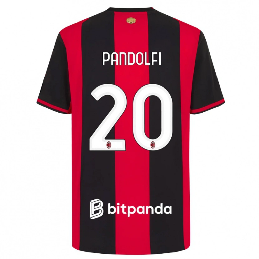 Danxen Mujer Camiseta Fabio Pandolfi #20 Rojo Negro Blanco 1ª Equipación 2026/27 La Camisa México