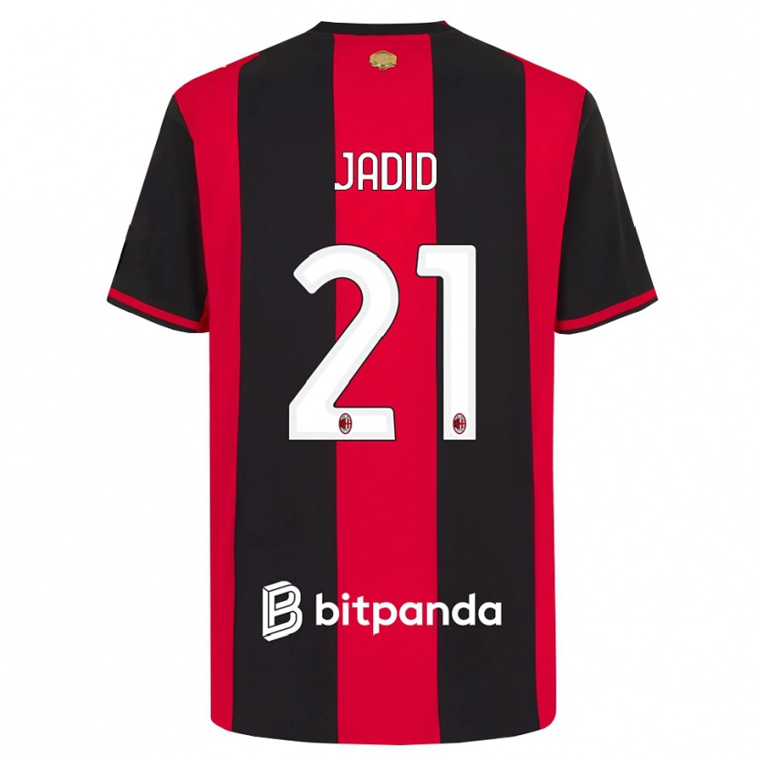 Danxen Mujer Camiseta Akram Jadid #21 Rojo Negro Blanco 1ª Equipación 2026/27 La Camisa México