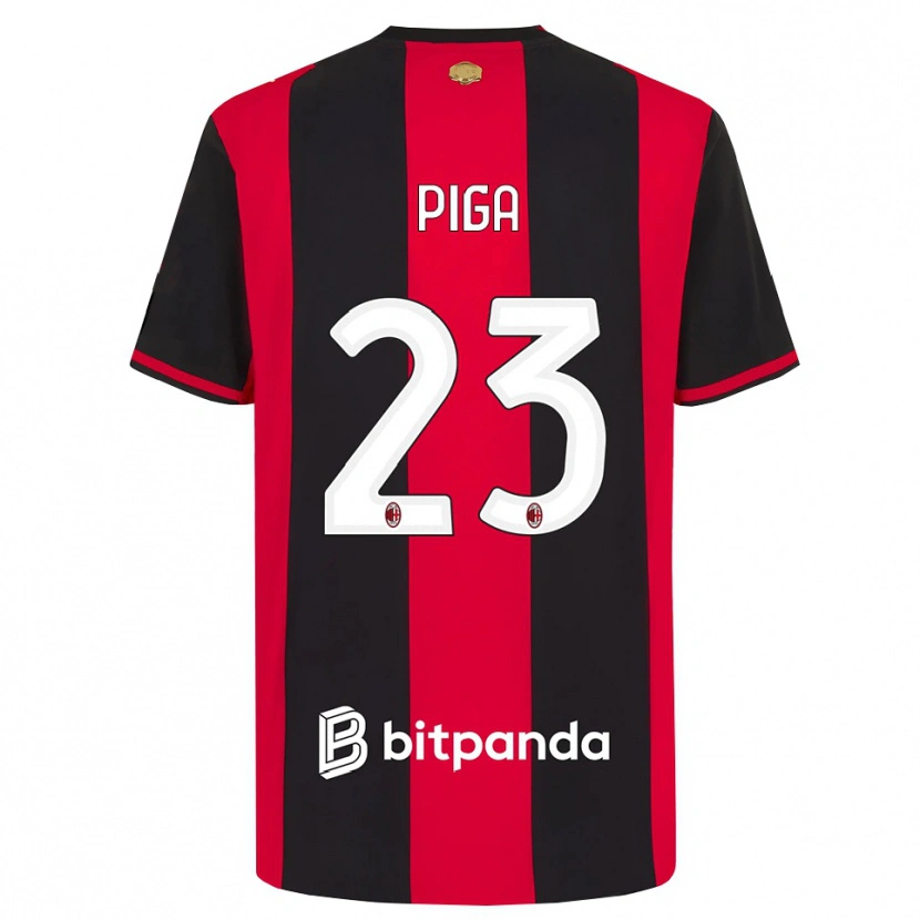 Danxen Mujer Camiseta Julie Piga #23 Rojo Negro Blanco 1ª Equipación 2026/27 La Camisa México