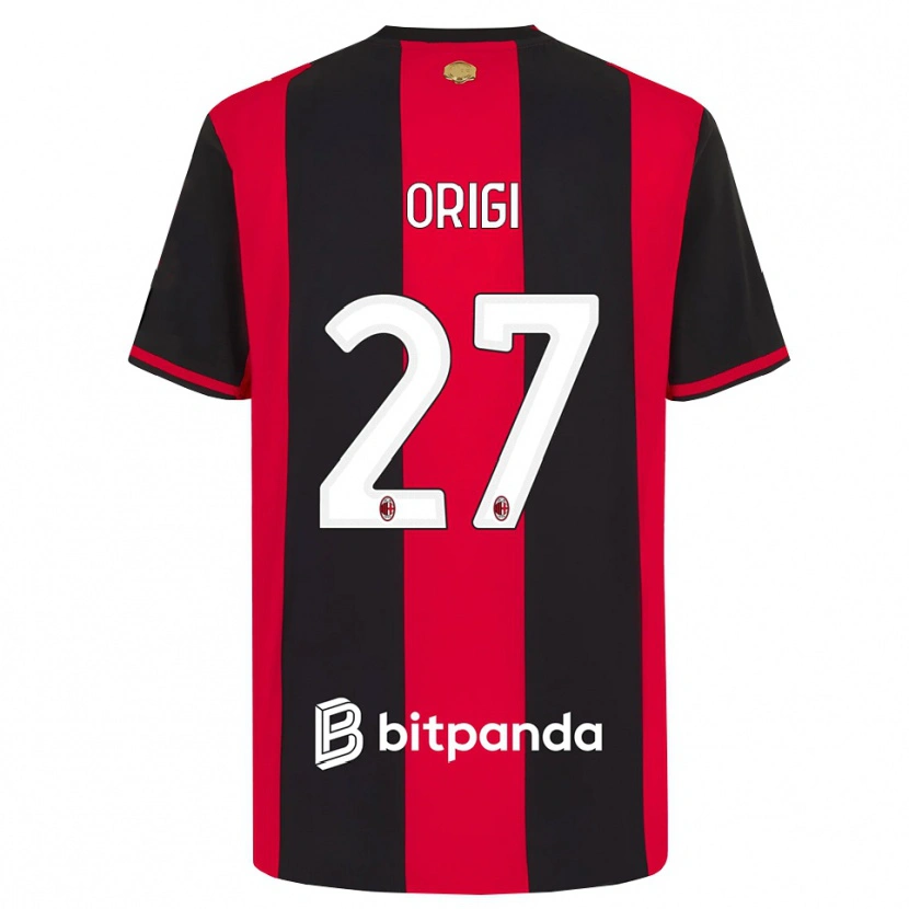 Danxen Mujer Camiseta Divock Origi #27 Rojo Negro Blanco 1ª Equipación 2026/27 La Camisa México