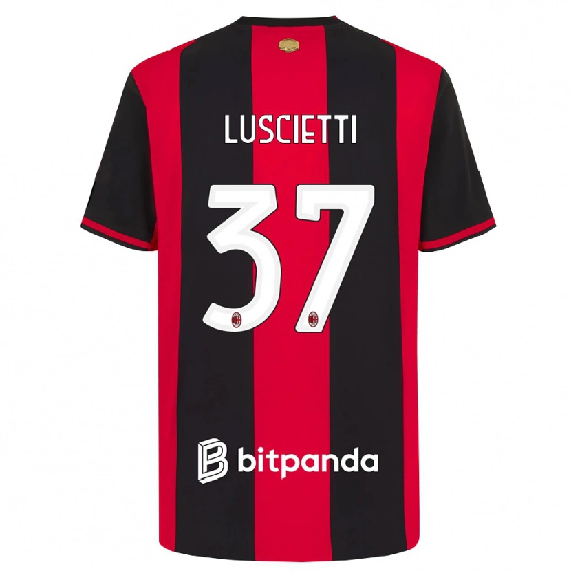 Danxen Mujer Camiseta Abebe Luscietti #37 Rojo Negro Blanco 1ª Equipación 2026/27 La Camisa México