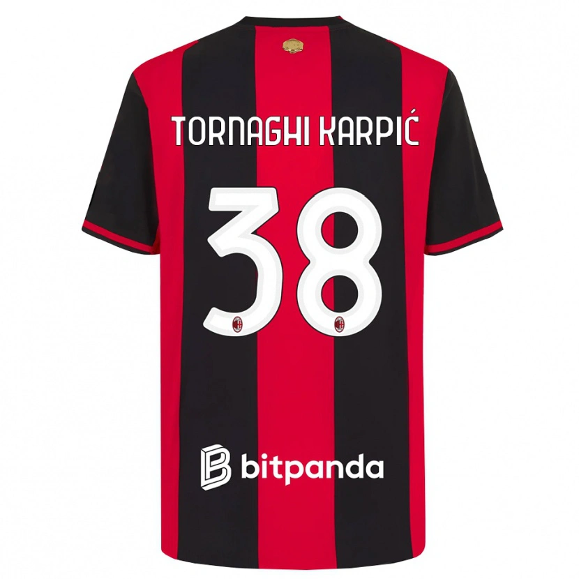 Danxen Mujer Camiseta Lavinia Tornaghi Karpić #38 Rojo Negro Blanco 1ª Equipación 2026/27 La Camisa México