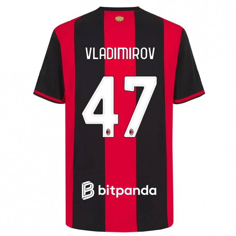 Danxen Mujer Camiseta Valeri Vladimirov #47 Rojo Negro Blanco 1ª Equipación 2026/27 La Camisa México