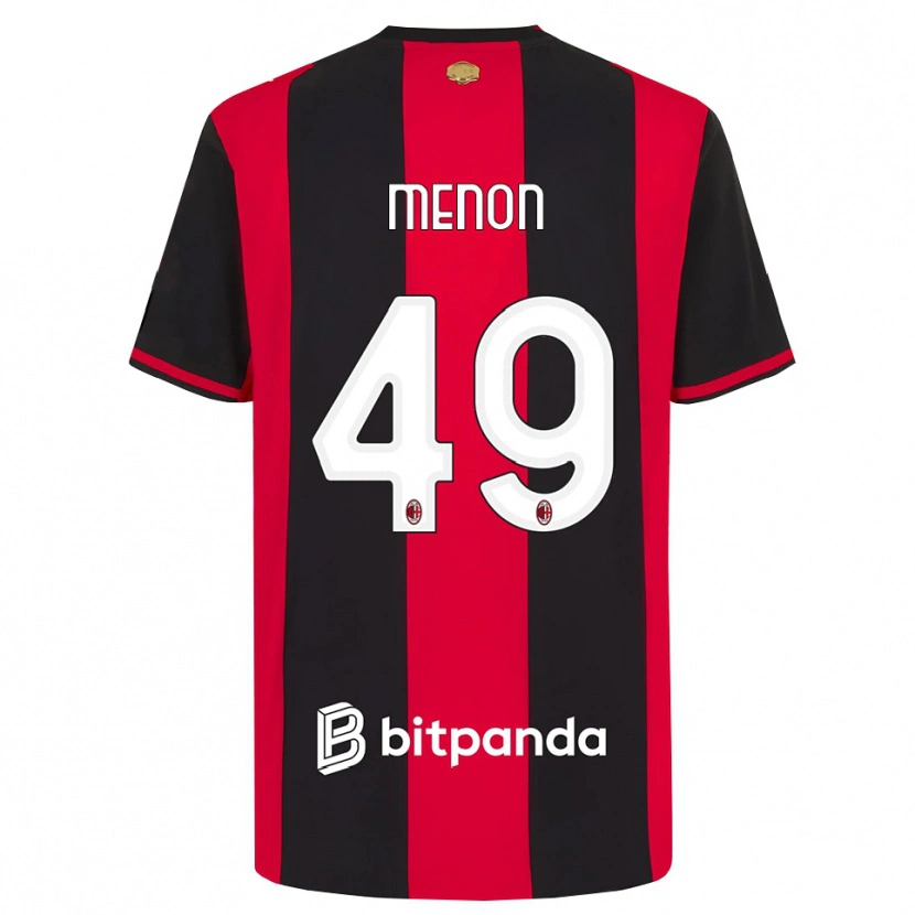 Danxen Mujer Camiseta Luca Menon #49 Rojo Negro Blanco 1ª Equipación 2026/27 La Camisa México