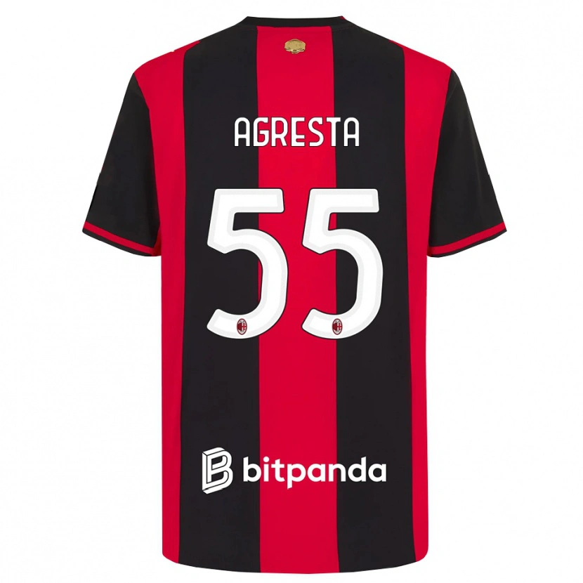 Danxen Mujer Camiseta Stefano Agresta #55 Rojo Negro Blanco 1ª Equipación 2026/27 La Camisa México