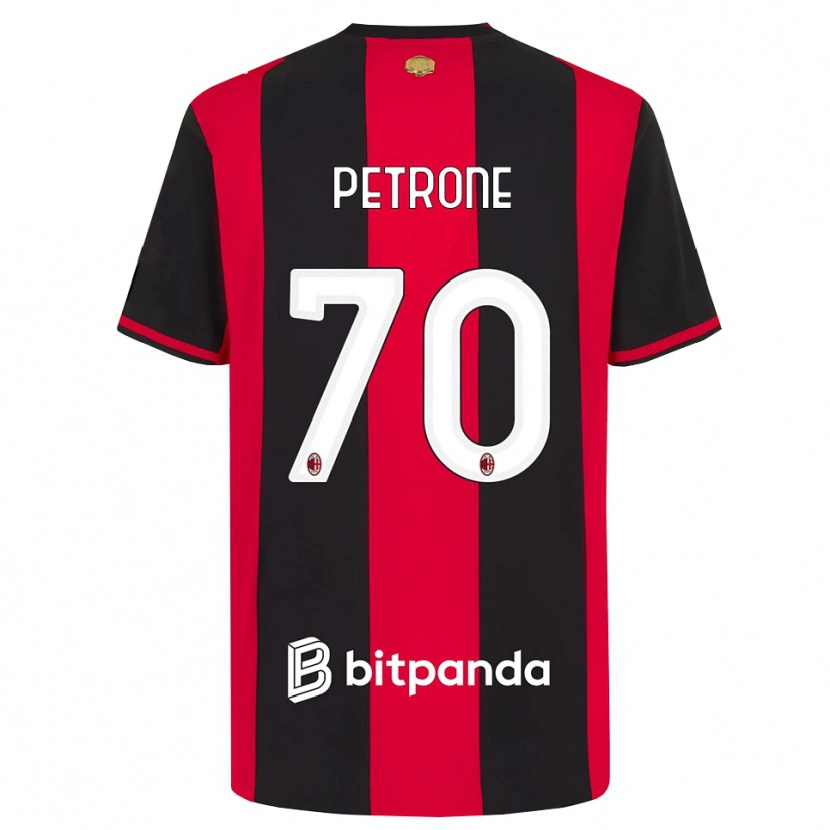 Danxen Mujer Camiseta Daniele Petrone #70 Rojo Negro Blanco 1ª Equipación 2026/27 La Camisa México