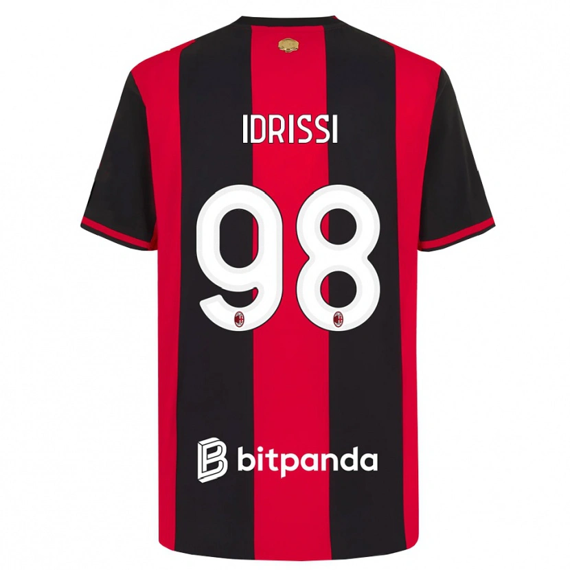 Danxen Mujer Camiseta Yahya Idrissi #98 Rojo Negro Blanco 1ª Equipación 2026/27 La Camisa México