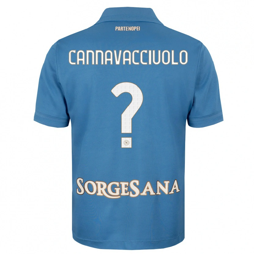 Danxen Mujer Camiseta Luigi Pio Cannavacciuolo #0 Azul Neblina Blanco 1ª Equipación 2026/27 La Camisa México
