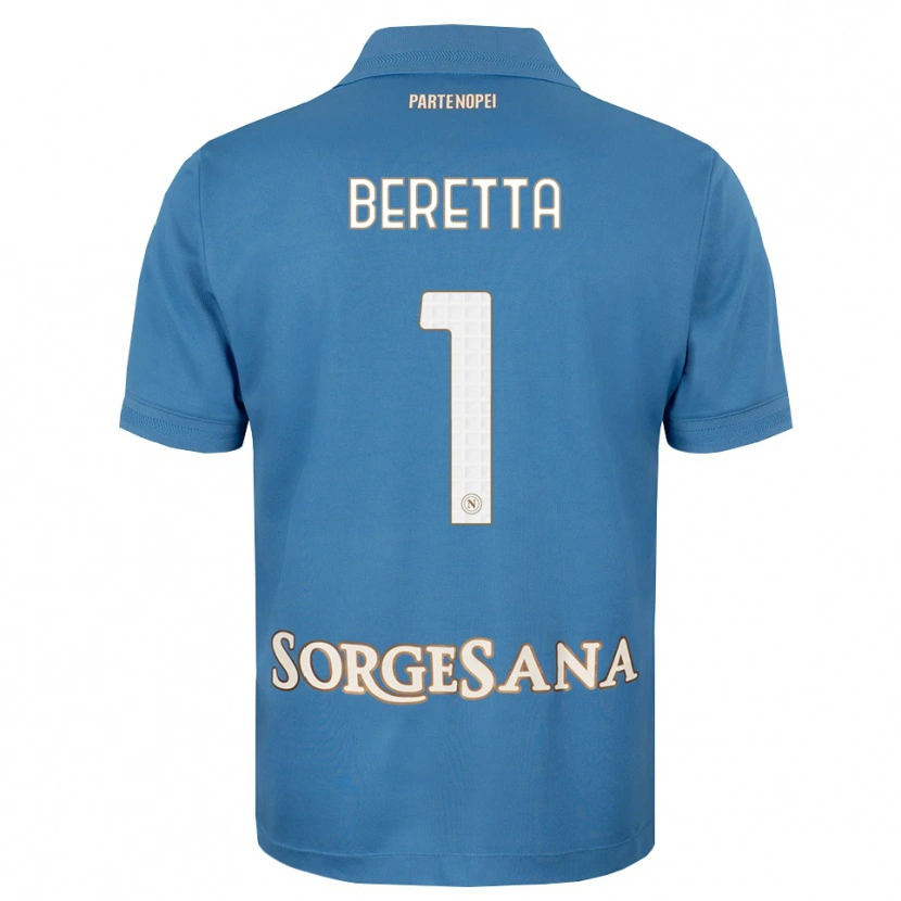 Danxen Mujer Camiseta Beatrice Beretta #1 Azul Neblina Blanco 1ª Equipación 2026/27 La Camisa México