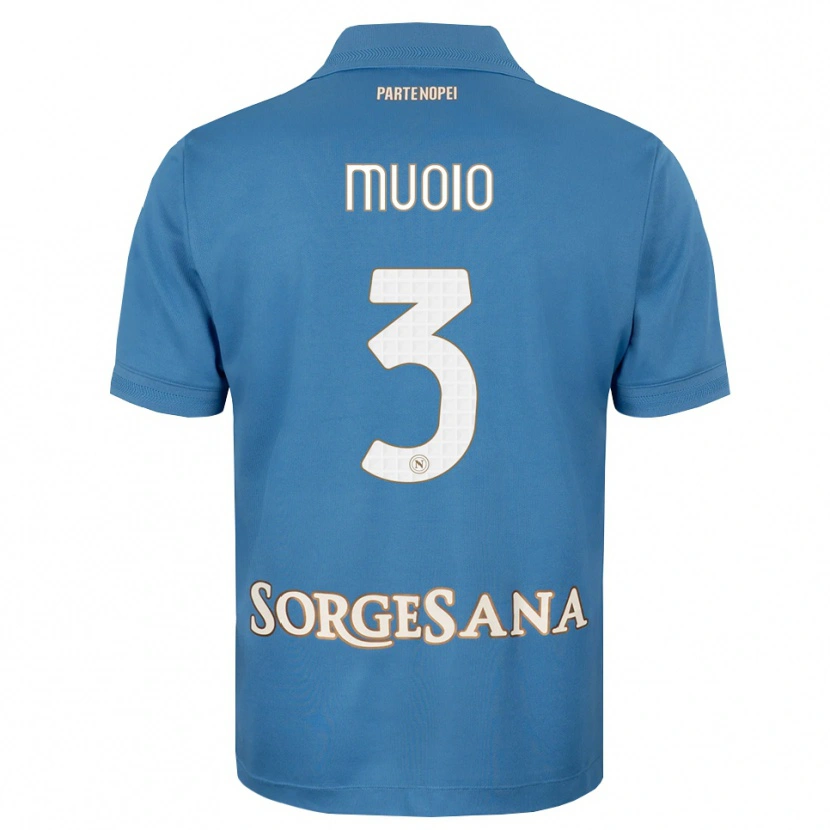Danxen Mujer Camiseta Gabriele Muoio #3 Azul Neblina Blanco 1ª Equipación 2026/27 La Camisa México