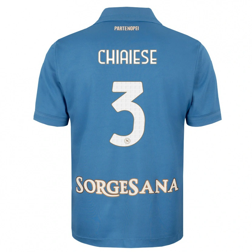 Danxen Mujer Camiseta Riccardo Chiaiese #3 Azul Neblina Blanco 1ª Equipación 2026/27 La Camisa México