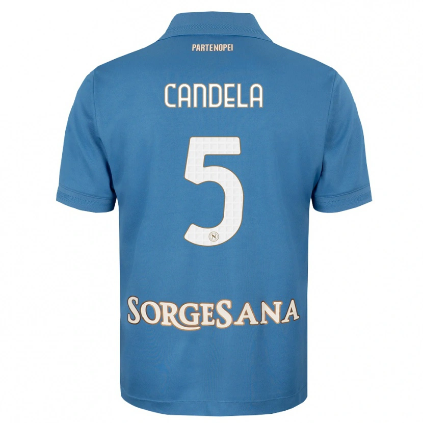 Danxen Mujer Camiseta Ivan Candela #5 Azul Neblina Blanco 1ª Equipación 2026/27 La Camisa México