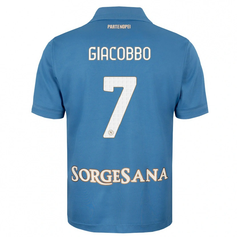 Danxen Mujer Camiseta Giulia Giacobbo #7 Azul Neblina Blanco 1ª Equipación 2026/27 La Camisa México
