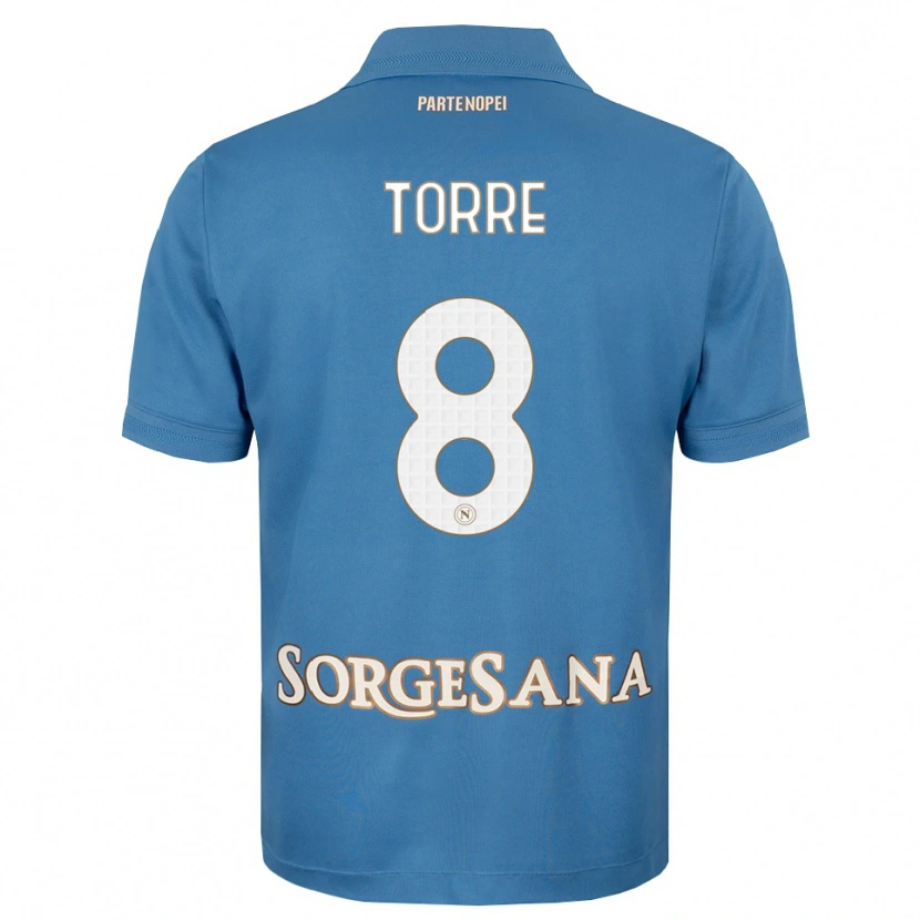 Danxen Mujer Camiseta Christian Torre #8 Azul Neblina Blanco 1ª Equipación 2026/27 La Camisa México