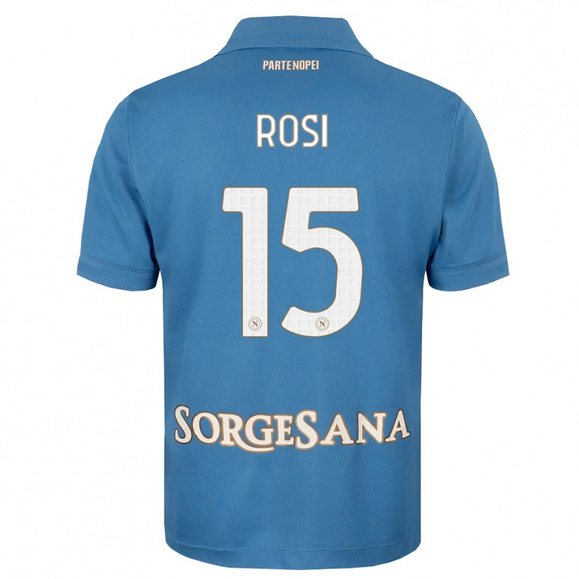 Danxen Mujer Camiseta Pasquale Rosi #15 Azul Neblina Blanco 1ª Equipación 2026/27 La Camisa México
