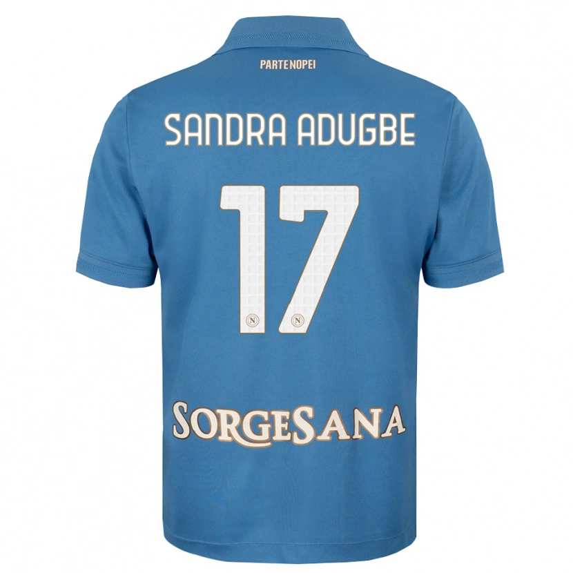Danxen Mujer Camiseta Olamide Sandra Adugbe #17 Azul Neblina Blanco 1ª Equipación 2026/27 La Camisa México