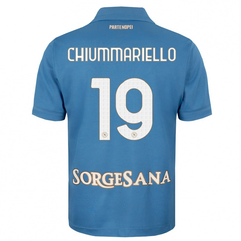 Danxen Mujer Camiseta Andrea Chiummariello #19 Azul Neblina Blanco 1ª Equipación 2026/27 La Camisa México