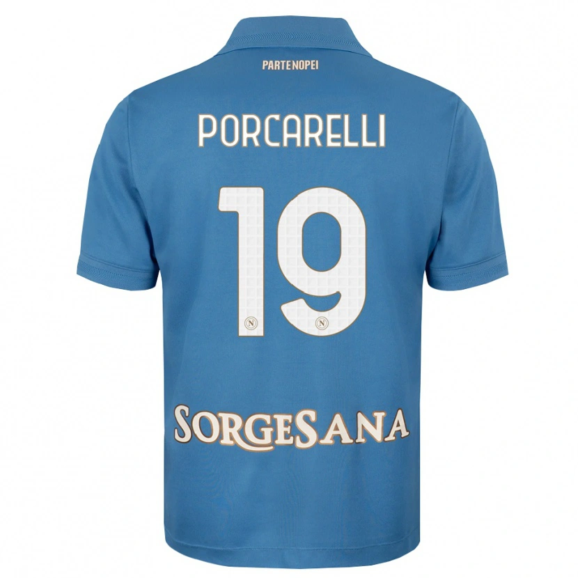 Danxen Mujer Camiseta Maddelena Porcarelli #19 Azul Neblina Blanco 1ª Equipación 2026/27 La Camisa México