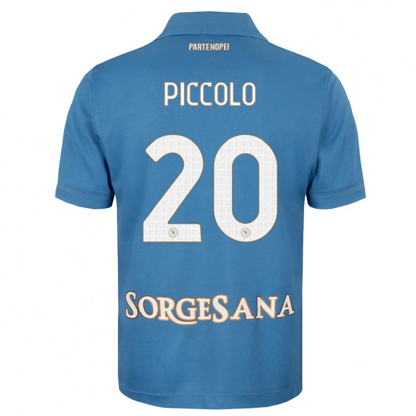 Danxen Mujer Camiseta Salvatore Piccolo #20 Azul Neblina Blanco 1ª Equipación 2026/27 La Camisa México
