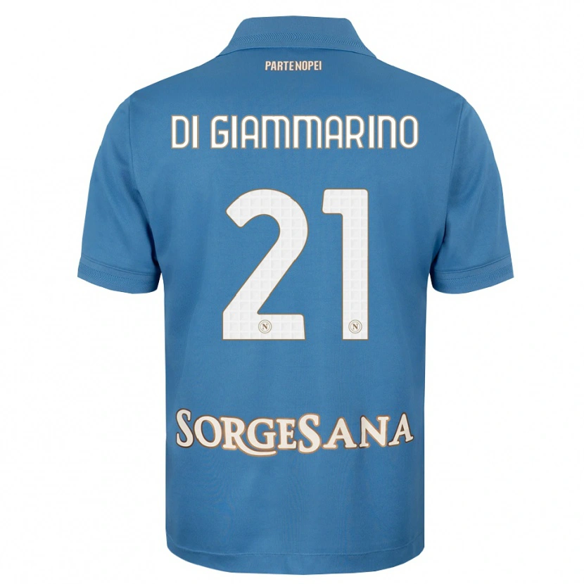 Danxen Mujer Camiseta Virginia Di Giammarino #21 Azul Neblina Blanco 1ª Equipación 2026/27 La Camisa México