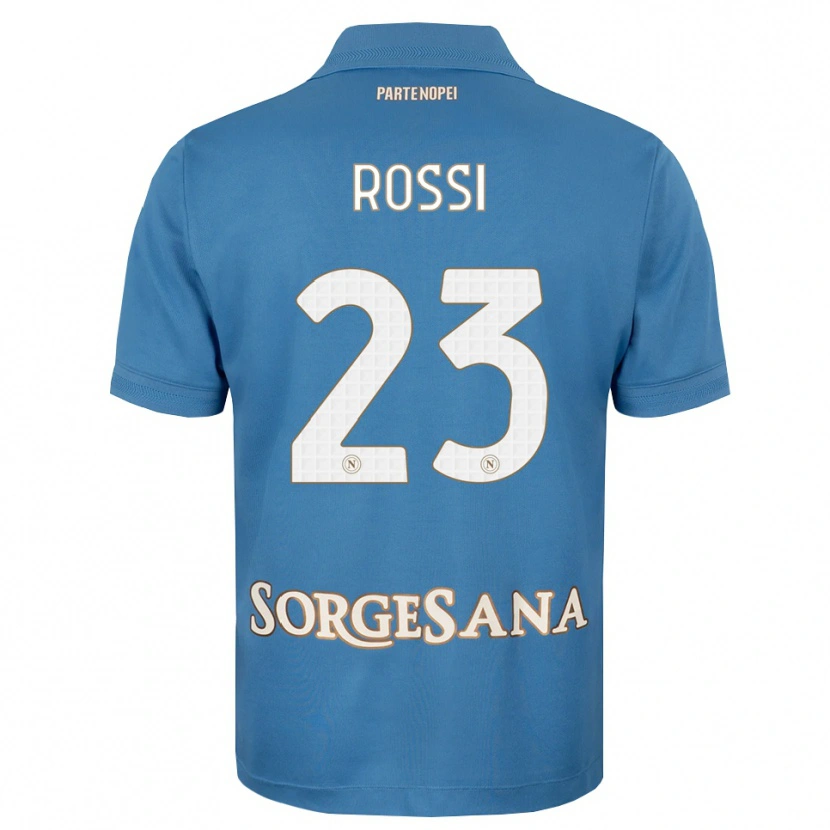 Danxen Mujer Camiseta Leonardo Rossi #23 Azul Neblina Blanco 1ª Equipación 2026/27 La Camisa México