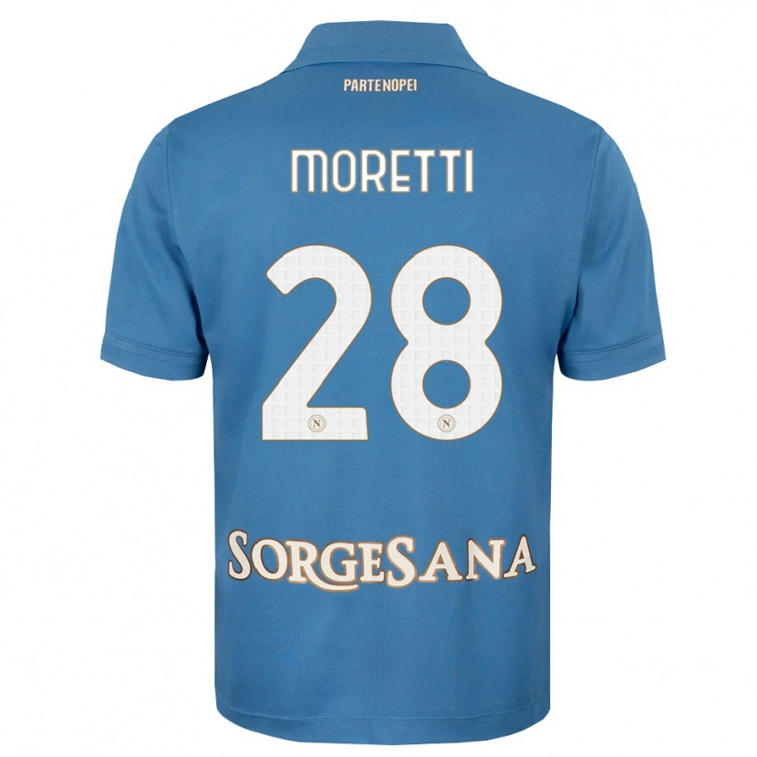 Danxen Mujer Camiseta Ginevra Moretti #28 Azul Neblina Blanco 1ª Equipación 2026/27 La Camisa México