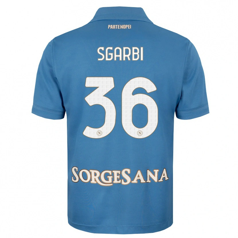 Danxen Mujer Camiseta Lorenzo Sgarbi #36 Azul Neblina Blanco 1ª Equipación 2026/27 La Camisa México