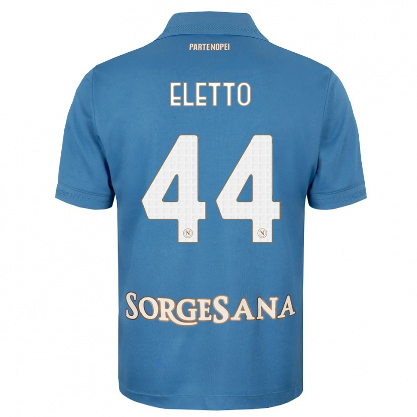 Danxen Mujer Camiseta Francesco Eletto #44 Azul Neblina Blanco 1ª Equipación 2026/27 La Camisa México