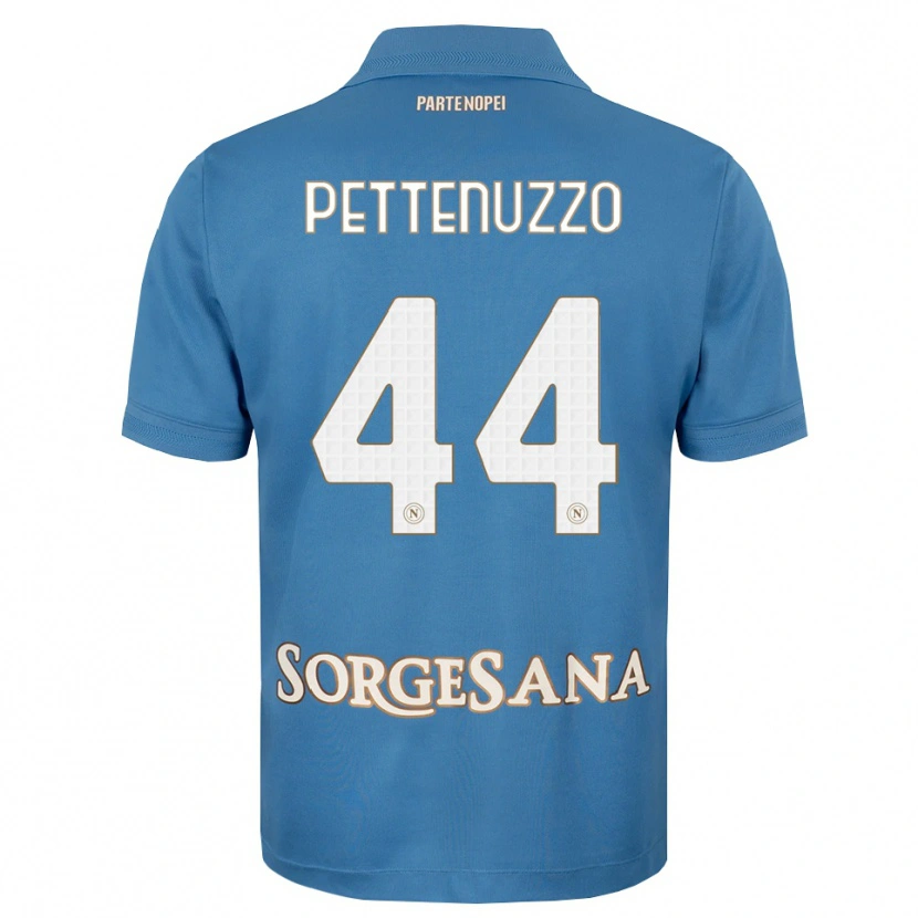 Danxen Mujer Camiseta Tecla Pettenuzzo #44 Azul Neblina Blanco 1ª Equipación 2026/27 La Camisa México