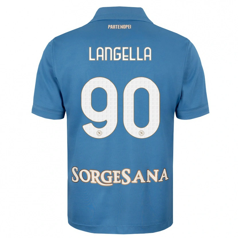 Danxen Mujer Camiseta Gabriella Langella #90 Azul Neblina Blanco 1ª Equipación 2026/27 La Camisa México
