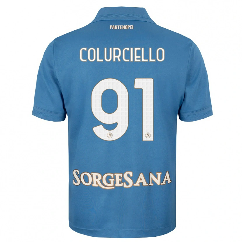 Danxen Mujer Camiseta Cristian Colurciello #91 Azul Neblina Blanco 1ª Equipación 2026/27 La Camisa México