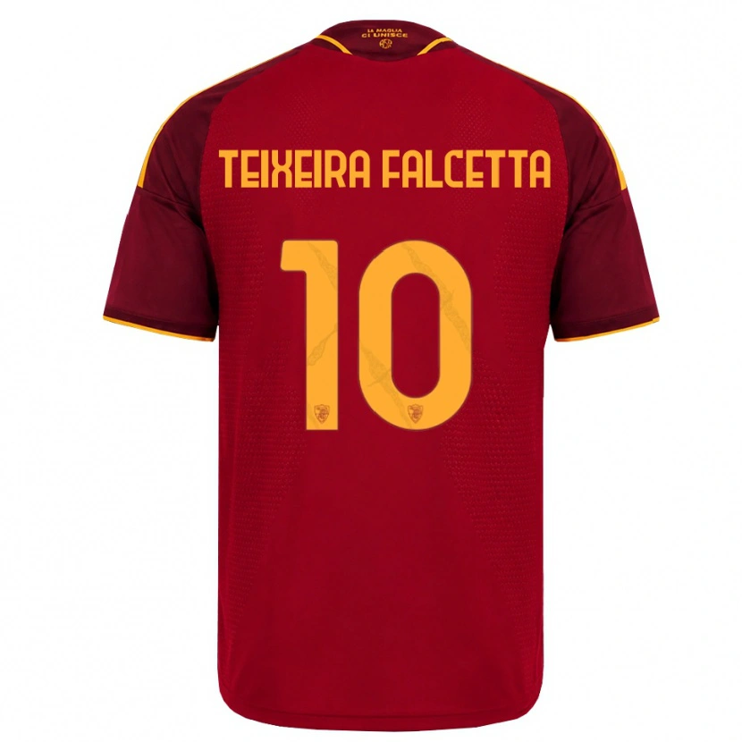 Danxen Mujer Camiseta Pietro Teixeira Falcetta #10 Rojo Dorado Amarillo 1ª Equipación 2026/27 La Camisa México