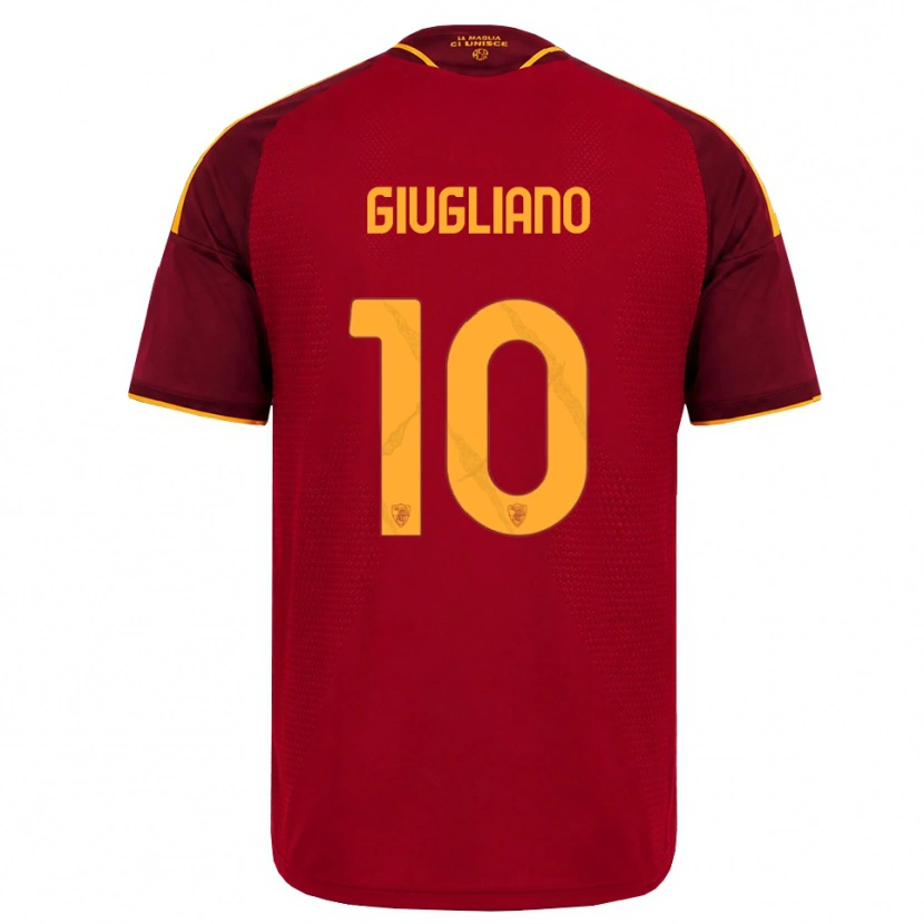 Danxen Mujer Camiseta Manuela Giugliano #10 Rojo Dorado Amarillo 1ª Equipación 2026/27 La Camisa México