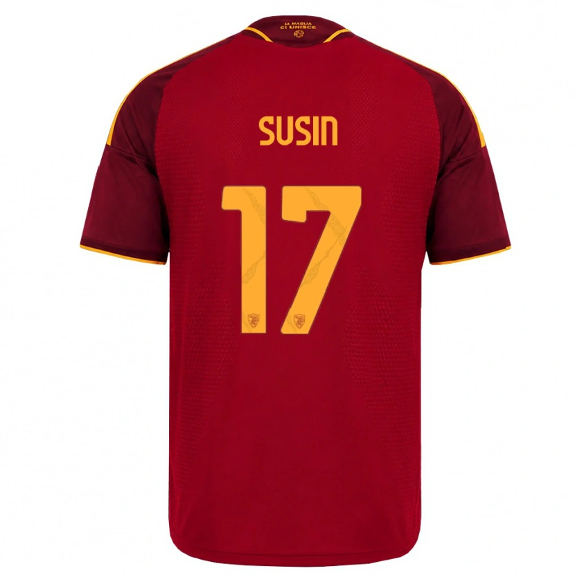 Danxen Mujer Camiseta Flavio Susin #17 Rojo Dorado Amarillo 1ª Equipación 2026/27 La Camisa México